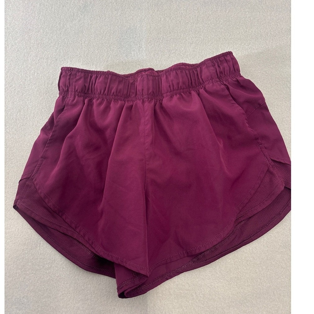 Athletic‎ Works Womens Running Shorts Purple Mesh Inset Size S 4-6 AW56127